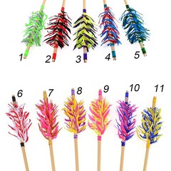 6X 32″ White Wooden Arrows Handmade Flu-Flu Archery Target Bow Hunting Shooting