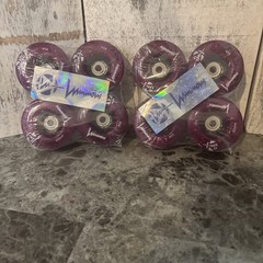 LUMINOUS LED Light Up Roller Skate Wheels, Purple Haze – 8 PACK – 62mm/85A