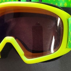 SCOTT Junior Witty Enhancer Snow Goggles Green/Yellow Frame Tinted Amber Lens