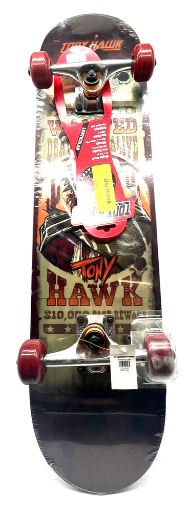 Sakar Tony Hawk Level 3 Wanted Hawk 31 Inch Skateboard with 52mm Wheels