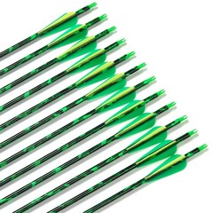 12x 30» Carbon Arrows Compound&Recurve Bow Target 100Grain Hunting Broadheads