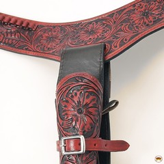 C-2-38 38 In Hilason Western Right Hand Gun Holster Rig 22 Cal Leather Cowboy