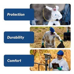 DuPont Tyvek 400 TY122S Disposable Protective Coverall with Elastic Cuffs