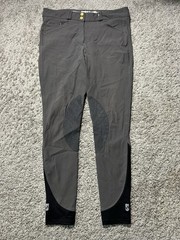 Tredstep Symphony Breeches Grey 32L 34×28 Pockets Stretch