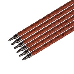 6/12pcs 30″ Carbon Turkey Arrows Wooden Shaft Arrow Screw Point Archery Outdoor