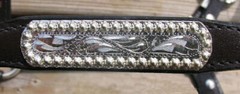 Dark Oil Yearling Show Halter – Congress Cut Silver – Matching Lead Shank