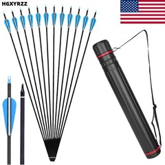 Archery Arrows Dense Shaft 12pcs 31″ Training Practice Shoting Hunting Quiver