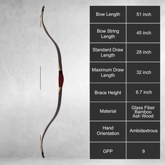 AF Archery Türkiye 35lbs Adult Laminated Recurve Bow Black Beginner Training