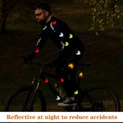 Ymapinc 48PCS Reflective Stickers 5 x 4,8 x 0,02 cm, Fluorescent Yellow-green