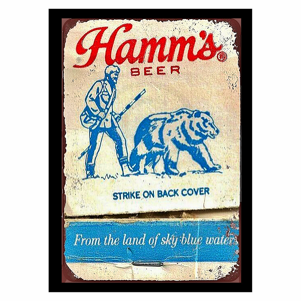 Hamm’s Beer Sticker Decal Sign Vintage Replica Match Book Image Est1965 4 Sizes