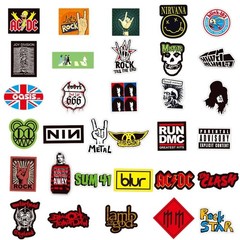 100 PCS Rock Music Punk Style Stickers Cartoon Hip-hop Personalized Decorative