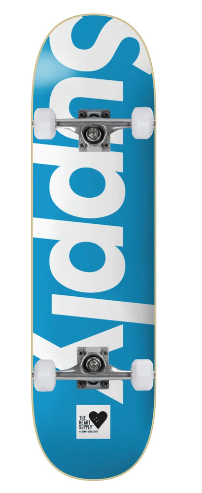New The Heart Supply 31 Inch Skateboard Bright Blue Complete Fully Assembled