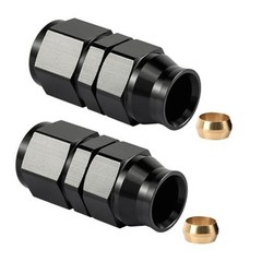 6AN Female Flare to 3/8″ Compression Hardline Fitting Aluminum 6AN to 3/8
