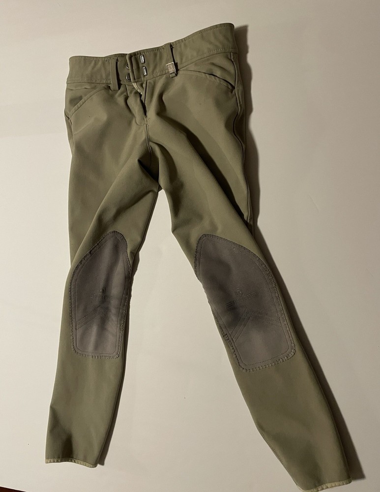 Romfh Women’s Breeches 24R Beige Gray Cotton Blend Equestrian