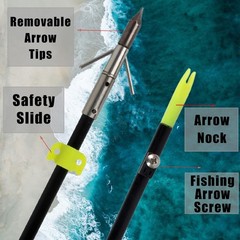 53″ Takedown Recurve Bowfishing Combo Kit, 30/40 LBS Right Hand Only Bowfishi…