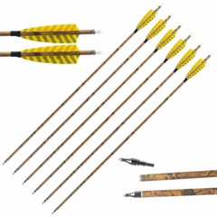 30″ Carbon Arrows SP500 4» Turkey Feather Screw Tips Points Archery Bow Hunting