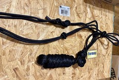 Formay – 2 Knot rope halter w/8′ lead rope western , english tack, Black
