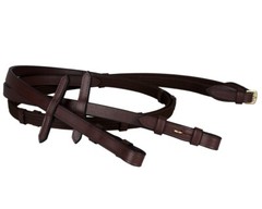 QHP Lupine Patent Leather Dressage Bridle – Black/Gun Metal or Dark Brown/Beige