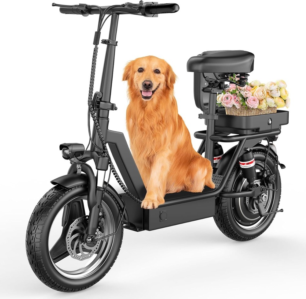 Electric Scooter,1000W 48V E-scooter 14″ Commuter Electric Scooter 35Miles 25MPH