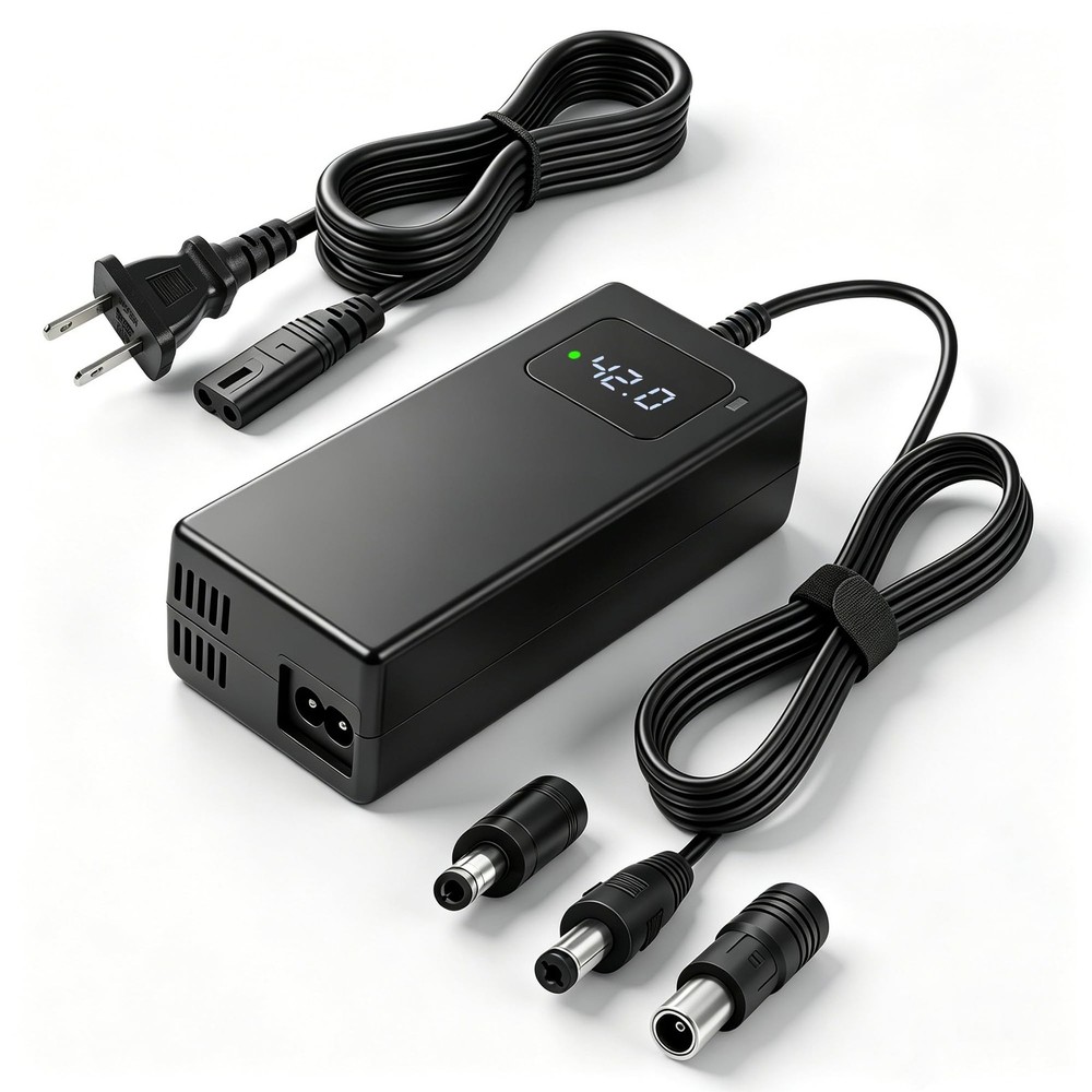 42V 2A Lithium Battery Charger for 36V 10S Lithium Battery – DC 5.5×2.1/2.5mm…