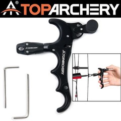 4 Finger Grip Thumb Trigger Archery Release Aid for Compound Bow 360° Rotate