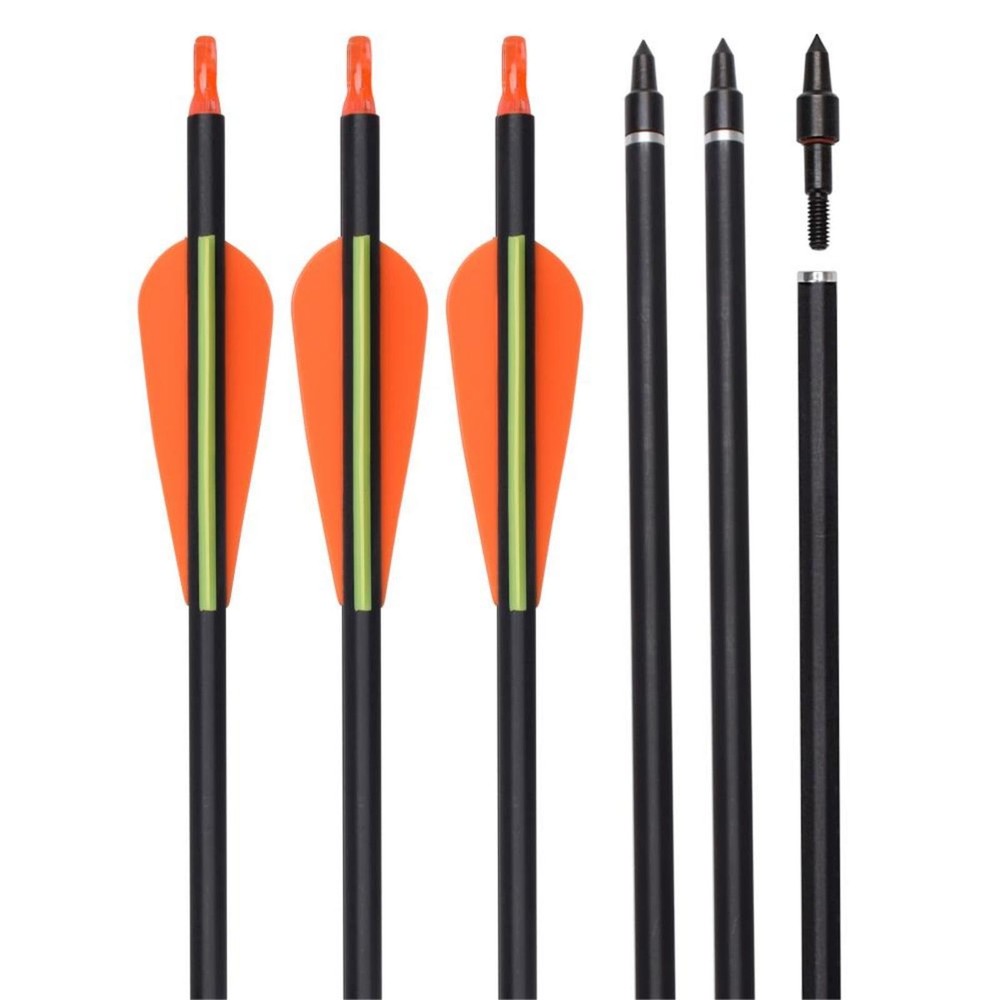 Carbon Arrow Hunting Arrows with 100 Grain Removable Tips 3 inch Streamlined …