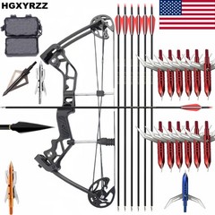 Mini Compound Bow Kit Arrows Shooting Archery Gift Pocket Bow Arrowheads Hunting