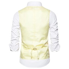 Gold Sequin Vest Men’s Single-breasted V-neck Sleeveless Vests Coat Wedding Part