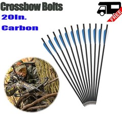 12Pcs 20Inch Crossbow Bolts Carbon Arrows /12Pcs Hunting Broadhead /Arrow Quiver