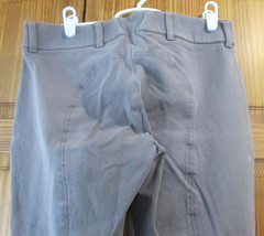 SIZE 28R WOMENS GRAY ARIAT ENGLISH HERITAGE KNEE PATCH BREECES WASTE 32″