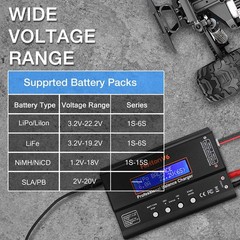 Lipo Battery Charger, 1S-6S Balanced Charger Discharger, 1-6S Lipo Li-ion NiM…