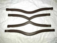 Set 6 x 1 Empty channel Leather Browband All Size & Shape (6, 8 & 10 mm).