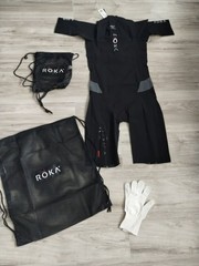 ROKA Men’s Viper X II Swimskin – Short Sleeve Size LT Color Black/Torch New