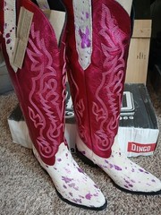 Dingo Women’s Take No Bull Fuchsia Cowboy Boots Size 8