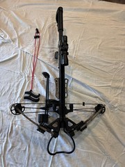 CenterPoint Sniper Elite 370 Whisper Crossbow Package Camo w/ Scope Quiver Bol