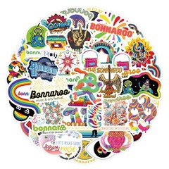 Mix 10/63 PC Bonnaroo Music Festival Cartoon Graffiti Gift Sticker-No Duplicate