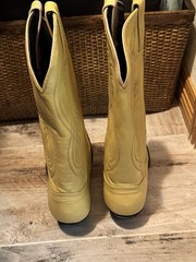 Tony Lama Womens Yellow Western Cowboy Boots Pointed Toe US 7