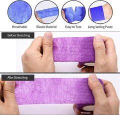 6Pcs 2In Self Adhesive Bandage Wraps, Vet Wraps, 12 Colors to Choose, 5 Yard Sel
