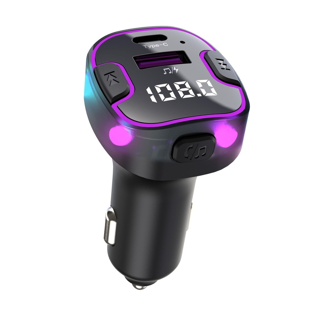 Bluetooth 5.3 Car Adapter, PD &QC3.0 Fast Charging FM Radio Transmitter for C…