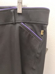 Devon Aire Signature Breech Black And Purple Size 34 Long NWT