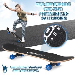 Nattork 31 Inch Complete Skateboard with PU 31 inches x 8″, Cosmic Butterfly