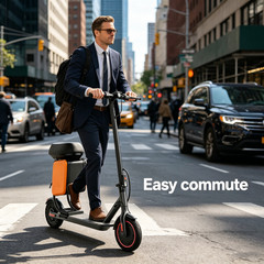 LADPED Adult Electric Scooter W/luggage seat City Commuter E-Scooter 15Miles