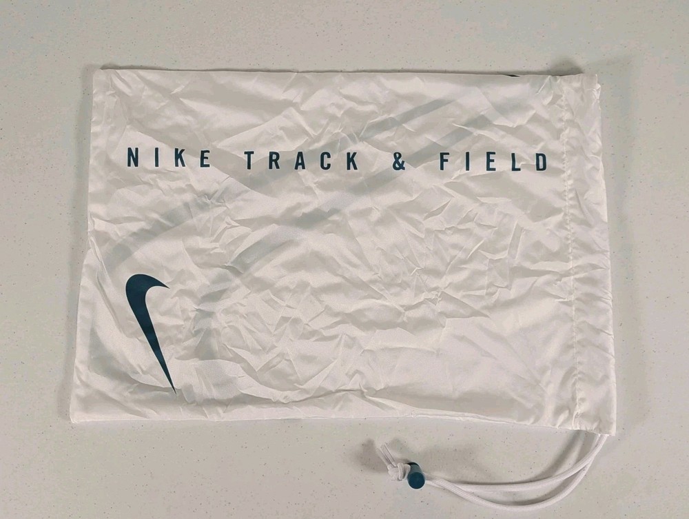 Nike Track & Field Spikes Shoe Drawstring Bag White Spruce Green 16.5″x11.5″
