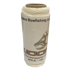 100ft 400 lb WOODY WIRE FAST FLIGHT BRAIDED BOWFISHING LINE BOW FISHING