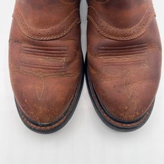 Ariat Sierra Saddle Western Work Boots Pull On Leather Round Toe Brown Size 8.5D