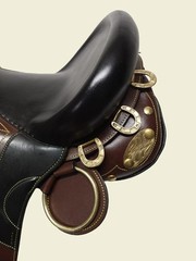 Leather Horse Tack Saddle With Horn Brown Australian Stock & All Size