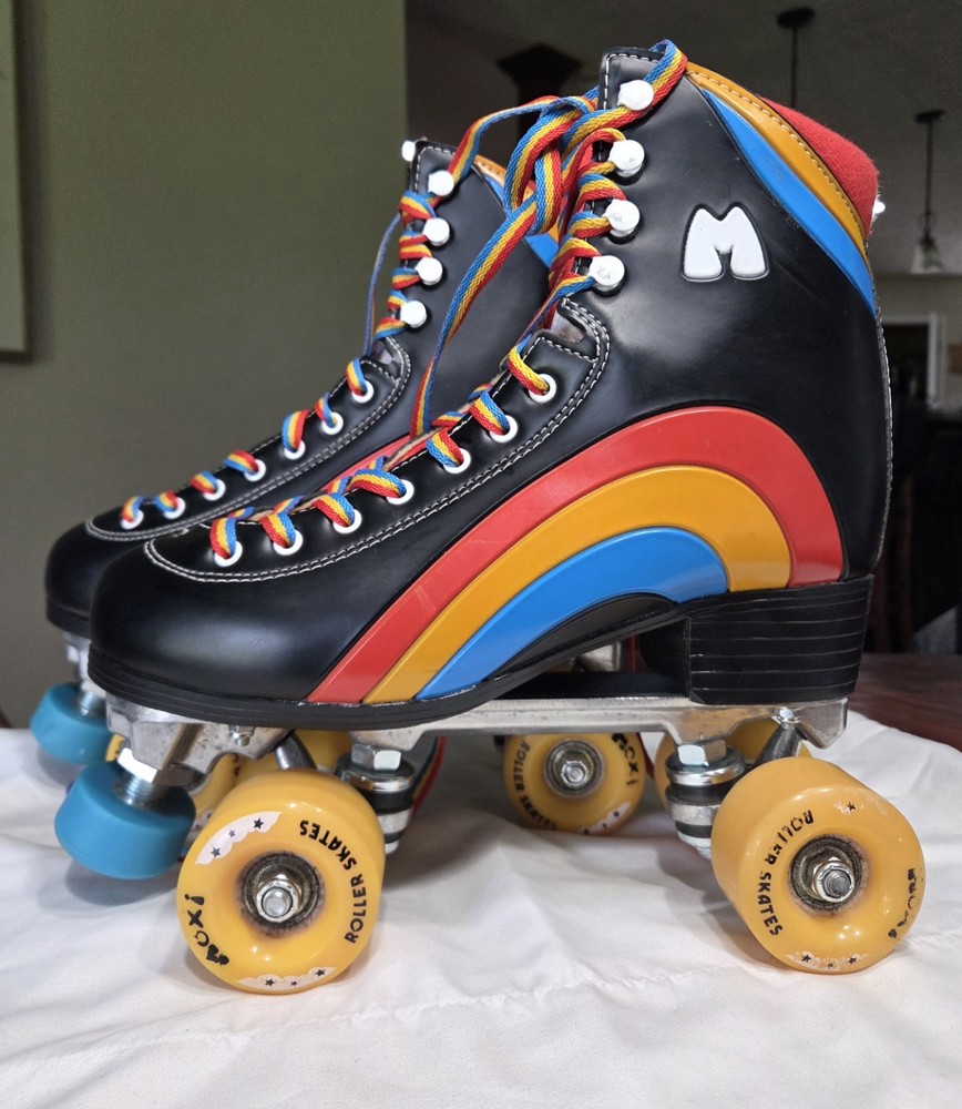 Moxi Rainbow Rider Roller Skates Asphalt Black Size 8 Outdoor Fits Women 9-9.5