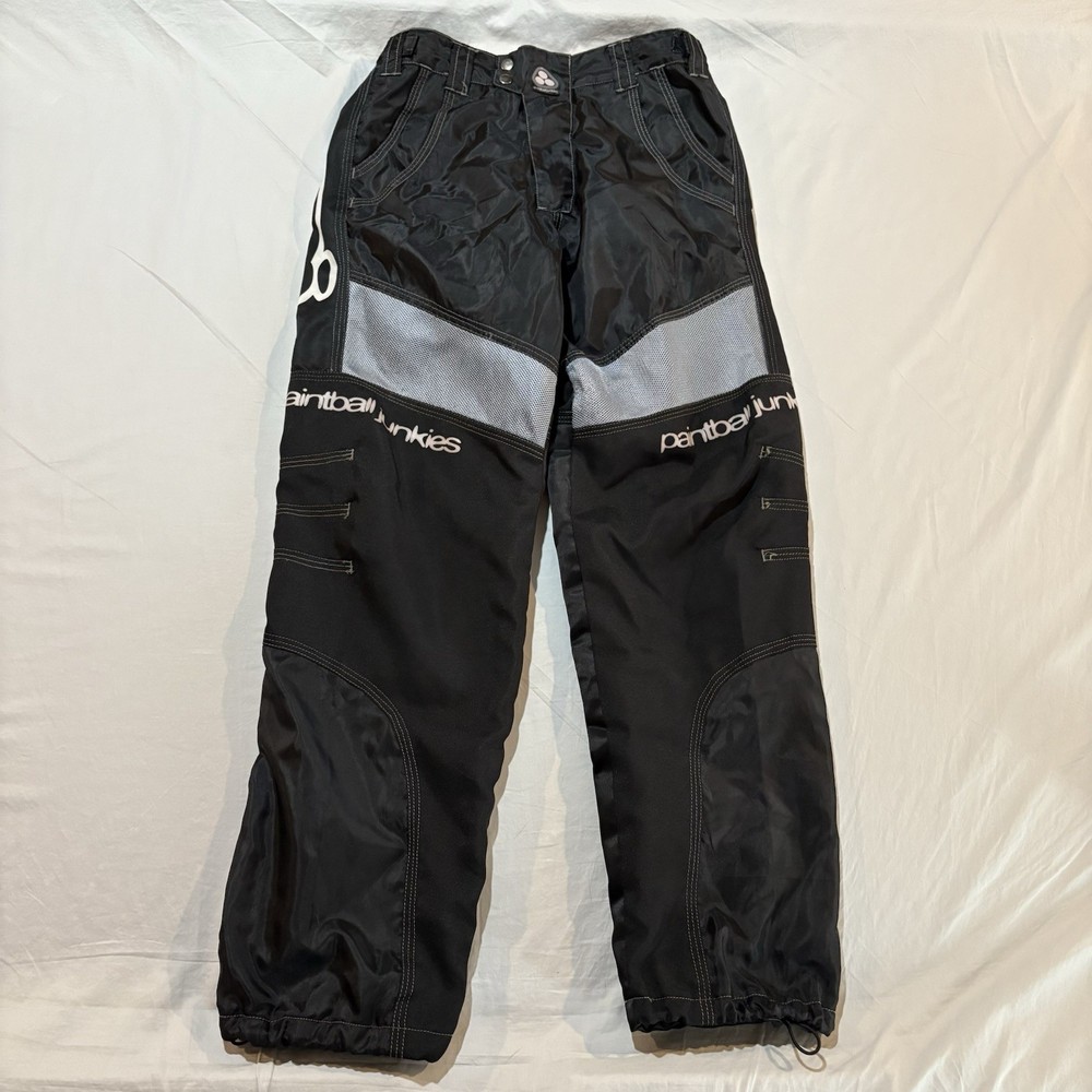 Vintage Paintball Junkies Mens sz 32(34×31) Paintball Pants Black Adjustable