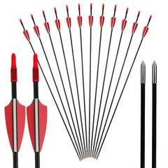 24x Archery Fiberglass Arrows 31″Outdoor Target Practice Hunting Shooting Arrows