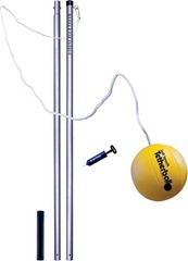 Deluxe Soft Touch Tetherball Set: Rust-Resistant Steel Poles and Pump Included